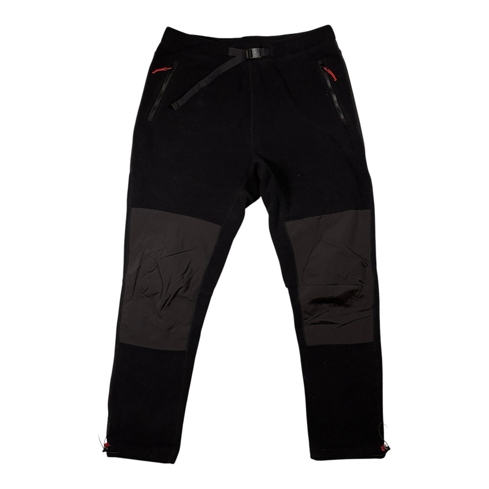 Topo Designs Fleece Pants Mens XL Black Belted Pockets Polartec Outdoors